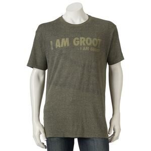 Guardians of the Galaxy I Am Groot Military T-Shirt, Olive Green Men’s Large